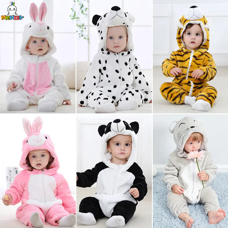 MICHLEY Baby Onesie - Plush Animal Romper for Infants
